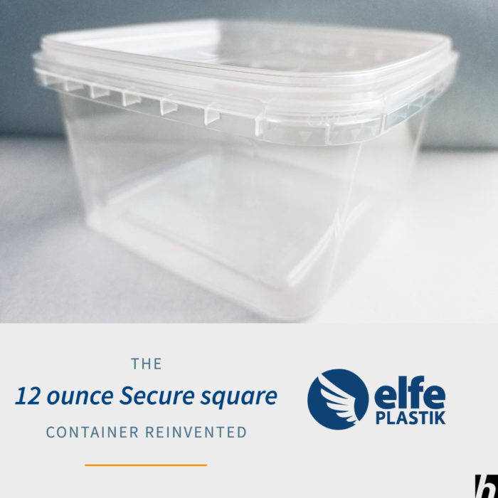 The 12 ounce Secure square container reinvented