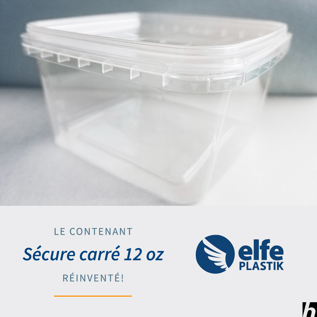 Le contenant Sécure carré 12 oz réinventé