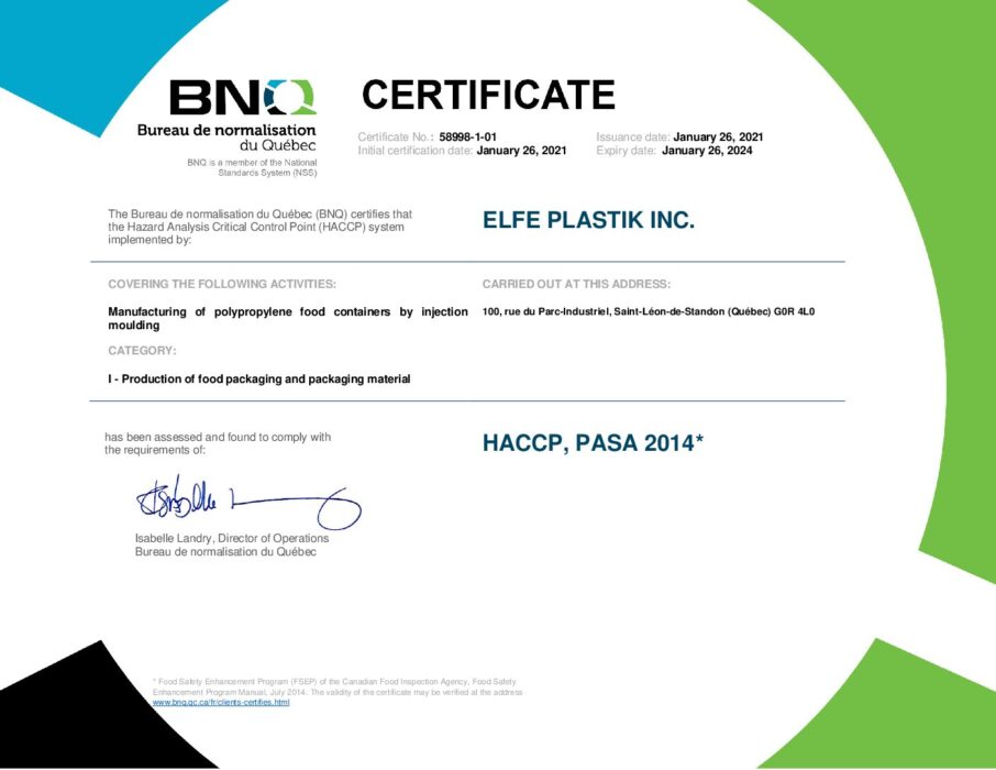 Newly HACCP certified!